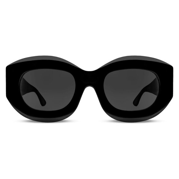 New THIERRY LASRY Black Square Trophy 101 Sunglasses Women - Picture 2 of 3